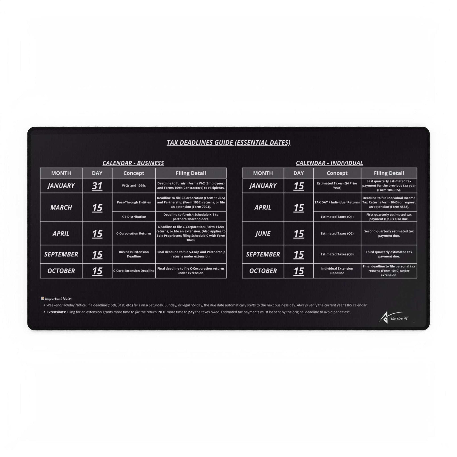 Business & Individual Tax Deadline