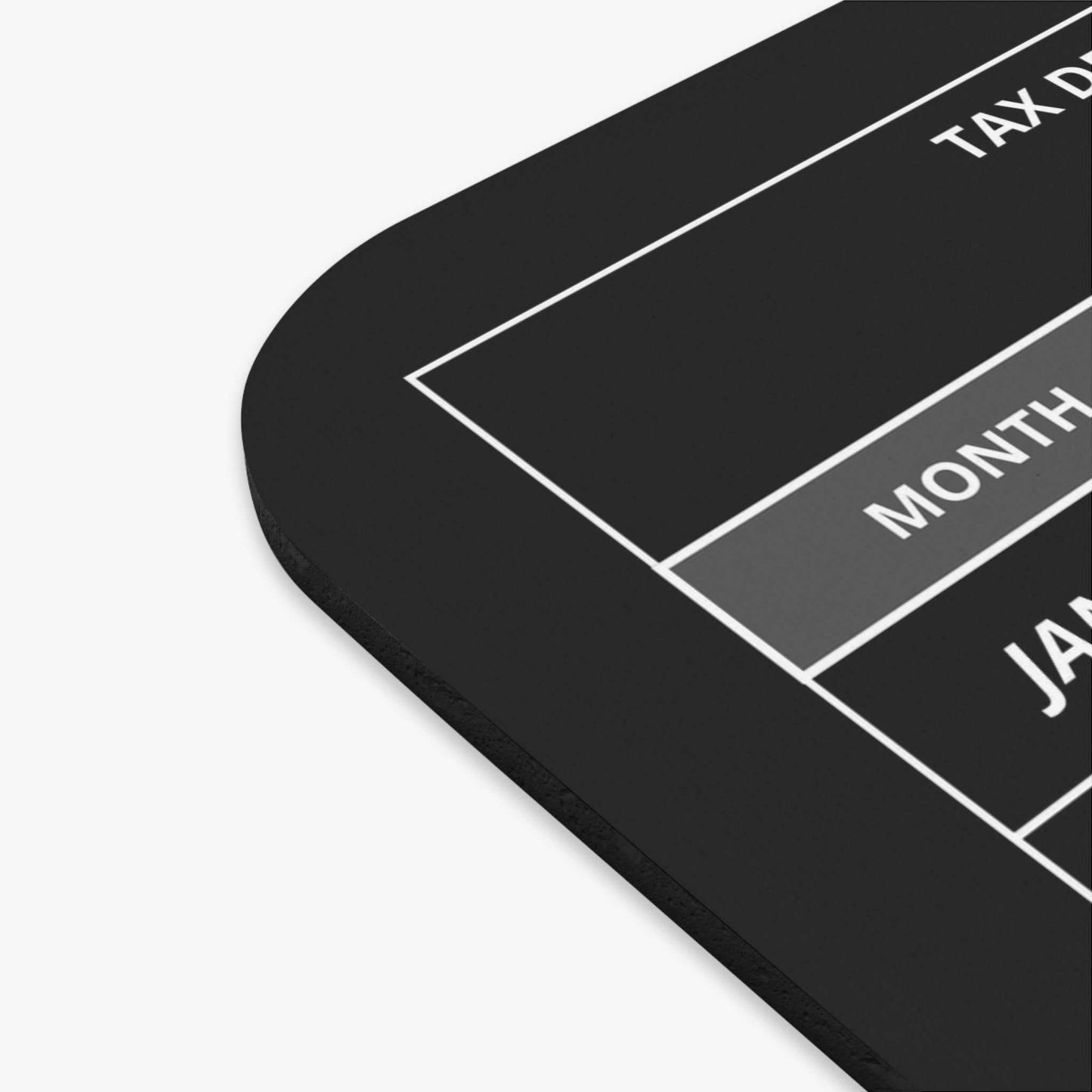 Individual Tax Deadline Mouse Pad - Federal Tax Calendar